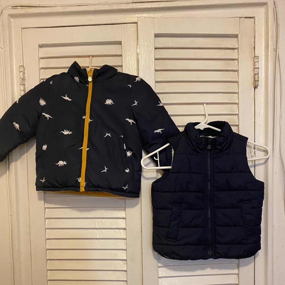 The GAP Warm Vest and The GAP Lightweight Reversible Puffer